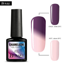 Load image into Gallery viewer, BUKAKI Temperature Change Color Thermal Gel Varnish UV Led Nail Gel Polish Soak Off UV Gel Nail Polish Chameleon Lacquer