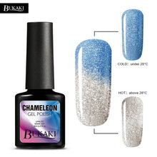 Load image into Gallery viewer, BUKAKI Temperature Change Color Thermal Gel Varnish UV Led Nail Gel Polish Soak Off UV Gel Nail Polish Chameleon Lacquer