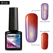 Load image into Gallery viewer, BUKAKI Temperature Change Color Thermal Gel Varnish UV Led Nail Gel Polish Soak Off UV Gel Nail Polish Chameleon Lacquer