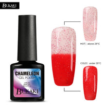 Load image into Gallery viewer, BUKAKI Temperature Change Color Thermal Gel Varnish UV Led Nail Gel Polish Soak Off UV Gel Nail Polish Chameleon Lacquer