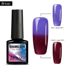 Load image into Gallery viewer, BUKAKI Temperature Change Color Thermal Gel Varnish UV Led Nail Gel Polish Soak Off UV Gel Nail Polish Chameleon Lacquer