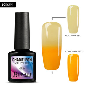 BUKAKI Temperature Change Color Thermal Gel Varnish UV Led Nail Gel Polish Soak Off UV Gel Nail Polish Chameleon Lacquer