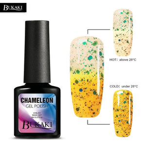 BUKAKI Temperature Change Color Thermal Gel Varnish UV Led Nail Gel Polish Soak Off UV Gel Nail Polish Chameleon Lacquer