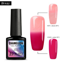Load image into Gallery viewer, BUKAKI Temperature Change Color Thermal Gel Varnish UV Led Nail Gel Polish Soak Off UV Gel Nail Polish Chameleon Lacquer