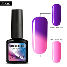 Load image into Gallery viewer, BUKAKI Temperature Change Color Thermal Gel Varnish UV Led Nail Gel Polish Soak Off UV Gel Nail Polish Chameleon Lacquer