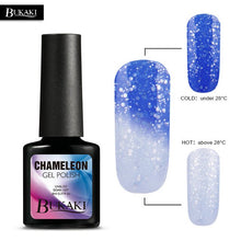 Load image into Gallery viewer, BUKAKI Temperature Change Color Thermal Gel Varnish UV Led Nail Gel Polish Soak Off UV Gel Nail Polish Chameleon Lacquer