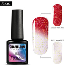 Load image into Gallery viewer, BUKAKI Temperature Change Color Thermal Gel Varnish UV Led Nail Gel Polish Soak Off UV Gel Nail Polish Chameleon Lacquer