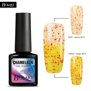 BUKAKI Temperature Change Color Thermal Gel Varnish UV Led Nail Gel Polish Soak Off UV Gel Nail Polish Chameleon Lacquer