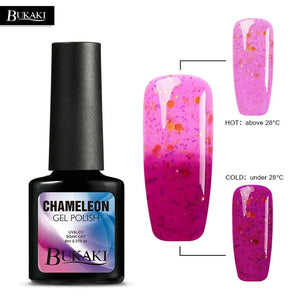 BUKAKI Temperature Change Color Thermal Gel Varnish UV Led Nail Gel Polish Soak Off UV Gel Nail Polish Chameleon Lacquer