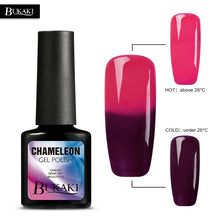 Load image into Gallery viewer, BUKAKI Temperature Change Color Thermal Gel Varnish UV Led Nail Gel Polish Soak Off UV Gel Nail Polish Chameleon Lacquer