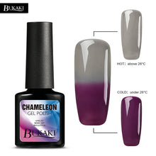 Load image into Gallery viewer, BUKAKI Temperature Change Color Thermal Gel Varnish UV Led Nail Gel Polish Soak Off UV Gel Nail Polish Chameleon Lacquer