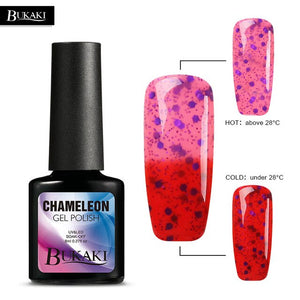 BUKAKI Temperature Change Color Thermal Gel Varnish UV Led Nail Gel Polish Soak Off UV Gel Nail Polish Chameleon Lacquer
