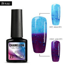 Load image into Gallery viewer, BUKAKI Temperature Change Color Thermal Gel Varnish UV Led Nail Gel Polish Soak Off UV Gel Nail Polish Chameleon Lacquer