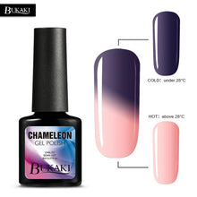 Load image into Gallery viewer, BUKAKI Temperature Change Color Thermal Gel Varnish UV Led Nail Gel Polish Soak Off UV Gel Nail Polish Chameleon Lacquer
