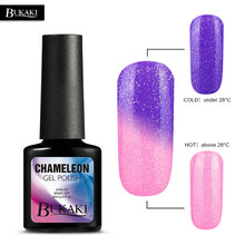 Load image into Gallery viewer, BUKAKI Temperature Change Color Thermal Gel Varnish UV Led Nail Gel Polish Soak Off UV Gel Nail Polish Chameleon Lacquer