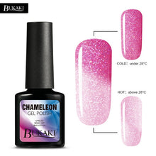 Load image into Gallery viewer, BUKAKI Temperature Change Color Thermal Gel Varnish UV Led Nail Gel Polish Soak Off UV Gel Nail Polish Chameleon Lacquer