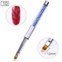 Load image into Gallery viewer, NICOLE DIARY UV Gel Brush Liner Painting Pen Acrylic Drawing Brush for Nails Gradient Rhinestone Handle Manicure Nail Art Tool