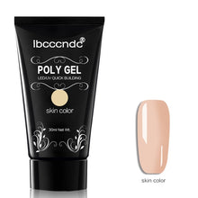 Load image into Gallery viewer, 30g Polygel Nail Acrylic Poly Gel Pink White Clear Crystal UV LED Builder Gel Tips Enhancement Slip Solution Quick Extension Gel