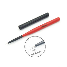 Load image into Gallery viewer, AKiHI Nail Art Painting Draw Brush with Metal Cap Professional Acrylic UV Gel Nail Polish Manicure Pen Liner Flat Round