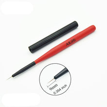 Load image into Gallery viewer, AKiHI Nail Art Painting Draw Brush with Metal Cap Professional Acrylic UV Gel Nail Polish Manicure Pen Liner Flat Round
