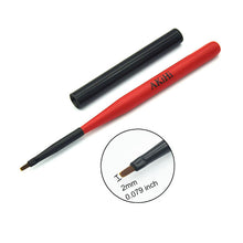 Load image into Gallery viewer, AKiHI Nail Art Painting Draw Brush with Metal Cap Professional Acrylic UV Gel Nail Polish Manicure Pen Liner Flat Round