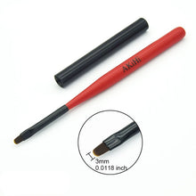Load image into Gallery viewer, AKiHI Nail Art Painting Draw Brush with Metal Cap Professional Acrylic UV Gel Nail Polish Manicure Pen Liner Flat Round