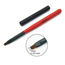 Load image into Gallery viewer, AKiHI Nail Art Painting Draw Brush with Metal Cap Professional Acrylic UV Gel Nail Polish Manicure Pen Liner Flat Round