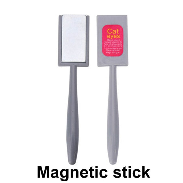 BUKAKI Strong Magnetic Nail Stick Set 3D Cat Eye Effect Magnet for UV Painting Gel Nail Polish Uv Lamp for Gel Varnish