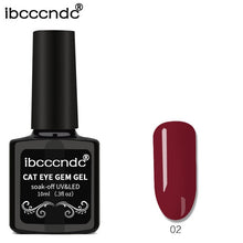 Load image into Gallery viewer, IBCCCNDC 10ml 3D Cat Eye Gem Nail Polish Magnetic Gel Soak Off Nail Gel Polish Semi Vernis Permanant Gel Varnish Lacuqer Gellak