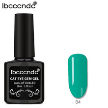 Load image into Gallery viewer, IBCCCNDC 10ml 3D Cat Eye Gem Nail Polish Magnetic Gel Soak Off Nail Gel Polish Semi Vernis Permanant Gel Varnish Lacuqer Gellak