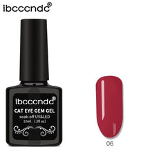 Load image into Gallery viewer, IBCCCNDC 10ml 3D Cat Eye Gem Nail Polish Magnetic Gel Soak Off Nail Gel Polish Semi Vernis Permanant Gel Varnish Lacuqer Gellak