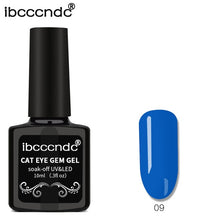 Load image into Gallery viewer, IBCCCNDC 10ml 3D Cat Eye Gem Nail Polish Magnetic Gel Soak Off Nail Gel Polish Semi Vernis Permanant Gel Varnish Lacuqer Gellak