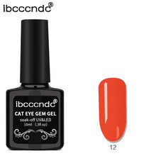 Load image into Gallery viewer, IBCCCNDC 10ml 3D Cat Eye Gem Nail Polish Magnetic Gel Soak Off Nail Gel Polish Semi Vernis Permanant Gel Varnish Lacuqer Gellak