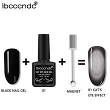 Load image into Gallery viewer, IBCCCNDC 10ml 3D Cat Eye Gem Nail Polish Magnetic Gel Soak Off Nail Gel Polish Semi Vernis Permanant Gel Varnish Lacuqer Gellak