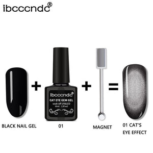 IBCCCNDC 10ml 3D Cat Eye Gem Nail Polish Magnetic Gel Soak Off Nail Gel Polish Semi Vernis Permanant Gel Varnish Lacuqer Gellak