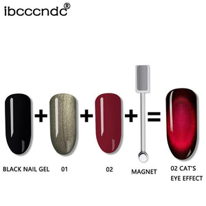 IBCCCNDC 10ml 3D Cat Eye Gem Nail Polish Magnetic Gel Soak Off Nail Gel Polish Semi Vernis Permanant Gel Varnish Lacuqer Gellak