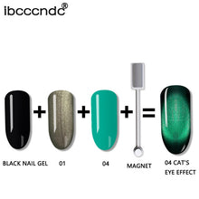 Load image into Gallery viewer, IBCCCNDC 10ml 3D Cat Eye Gem Nail Polish Magnetic Gel Soak Off Nail Gel Polish Semi Vernis Permanant Gel Varnish Lacuqer Gellak