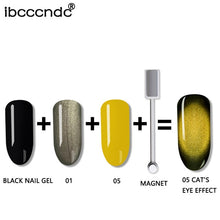 Load image into Gallery viewer, IBCCCNDC 10ml 3D Cat Eye Gem Nail Polish Magnetic Gel Soak Off Nail Gel Polish Semi Vernis Permanant Gel Varnish Lacuqer Gellak