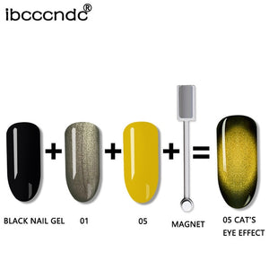 IBCCCNDC 10ml 3D Cat Eye Gem Nail Polish Magnetic Gel Soak Off Nail Gel Polish Semi Vernis Permanant Gel Varnish Lacuqer Gellak