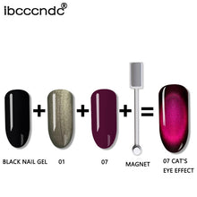 Load image into Gallery viewer, IBCCCNDC 10ml 3D Cat Eye Gem Nail Polish Magnetic Gel Soak Off Nail Gel Polish Semi Vernis Permanant Gel Varnish Lacuqer Gellak