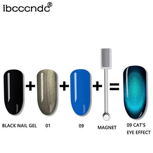 IBCCCNDC 10ml 3D Cat Eye Gem Nail Polish Magnetic Gel Soak Off Nail Gel Polish Semi Vernis Permanant Gel Varnish Lacuqer Gellak