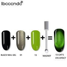 Load image into Gallery viewer, IBCCCNDC 10ml 3D Cat Eye Gem Nail Polish Magnetic Gel Soak Off Nail Gel Polish Semi Vernis Permanant Gel Varnish Lacuqer Gellak