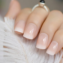 Load image into Gallery viewer, Ombre French Ballerina Fake Nail Gradeint Natural Coffin False Nails Wholesale Nails Supplier 24