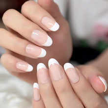 Load image into Gallery viewer, Ombre French Ballerina Fake Nail Gradeint Natural Coffin False Nails Wholesale Nails Supplier 24