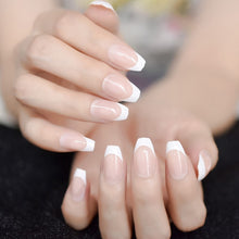 Load image into Gallery viewer, Ombre French Ballerina Fake Nail Gradeint Natural Coffin False Nails Wholesale Nails Supplier 24