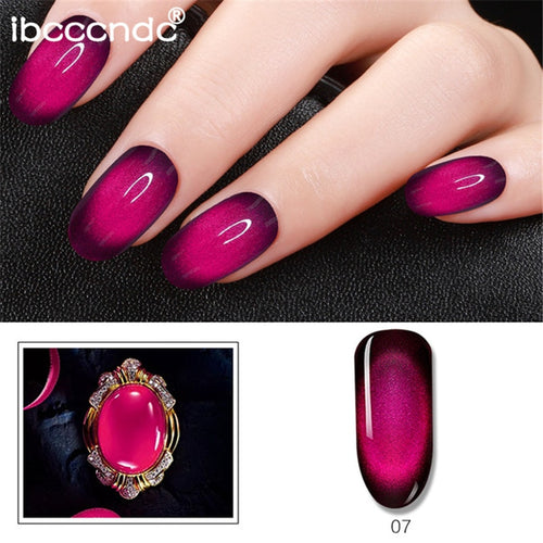 IBCCCNDC 10ml 3D Cat Eye Gem Nail Polish Magnetic Gel Soak Off Nail Gel Polish Semi Vernis Permanant Gel Varnish Lacuqer Gellak
