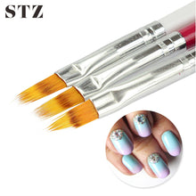Load image into Gallery viewer, STZ 1pcs Nail Brush Ombre Soft Gradient Effect Pen Red/Black/White Manicure Tools for UV Gel Polish Nail Art Brush #285
