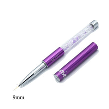 Load image into Gallery viewer, AKiHi 5-20mm Nail Art Line Painting Brushes Crystal Acrylic Thin Liner Drawing Pen Manicure Tools UV Gel