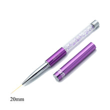 Load image into Gallery viewer, AKiHi 5-20mm Nail Art Line Painting Brushes Crystal Acrylic Thin Liner Drawing Pen Manicure Tools UV Gel