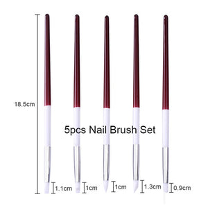 NICOLE DIARY UV Gel Brush Liner Painting Pen Acrylic Drawing Brush for Nails Gradient Rhinestone Handle Manicure Nail Art Tool